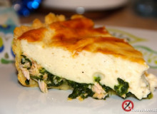 Tarta z łososiem i szpinakiem