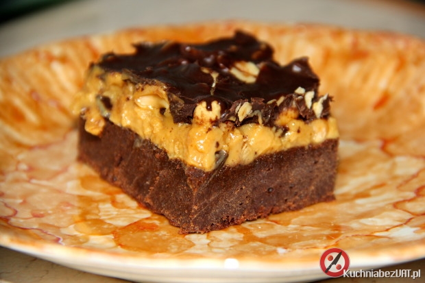 Ciasto brownie snickers