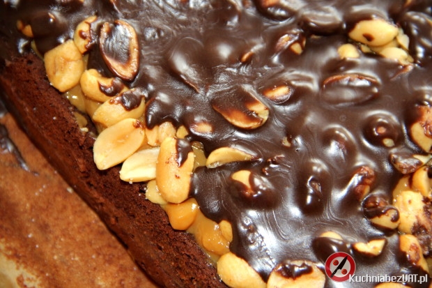 Ciasto brownie snickers